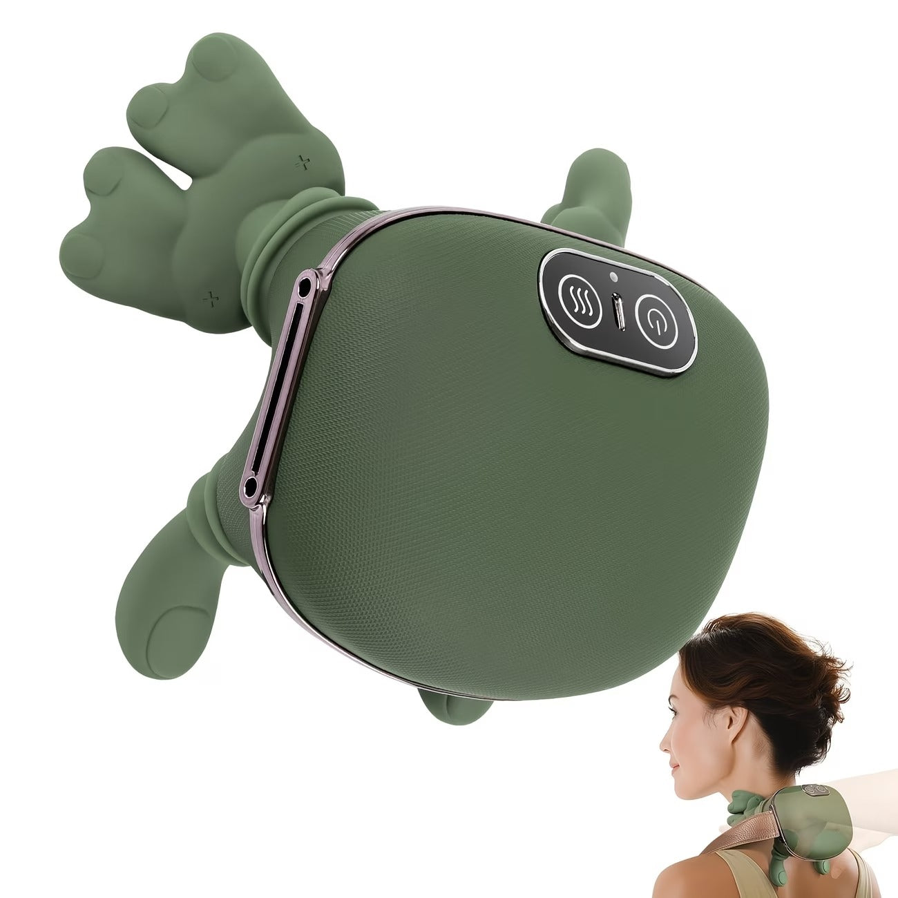 Releivo™ 3D Finger Neck & Shoulder Massager – Deep Tissue Real Hand Massage; Wireless; 3-Speed Adjustable with Straps