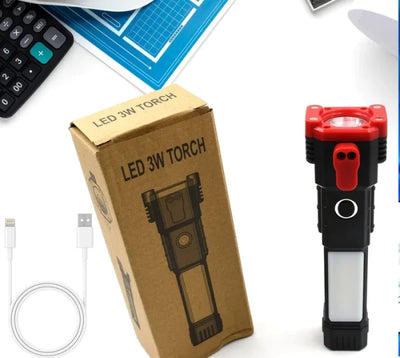 Rechargeable And Multifunctional Versatile High-power Led Flashlight