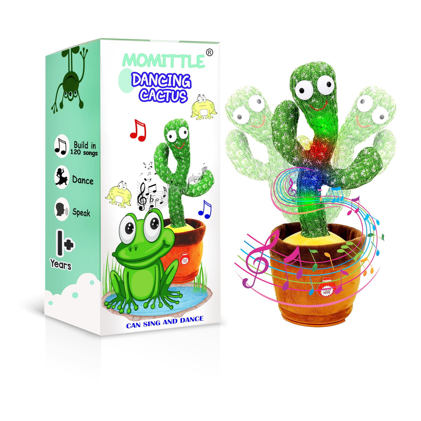 Portable Rechargeable Dancing Cactus Toy