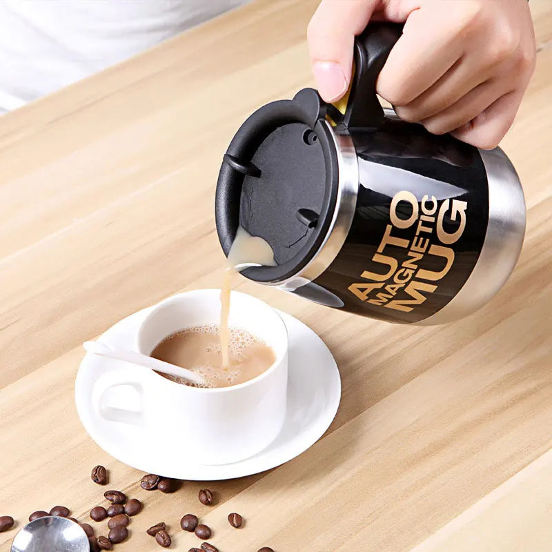 Auto Magnetic Mug Coffee Milk Mix  Stainless Steel