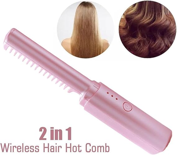 Wireless Travel Comb Hair Straightener