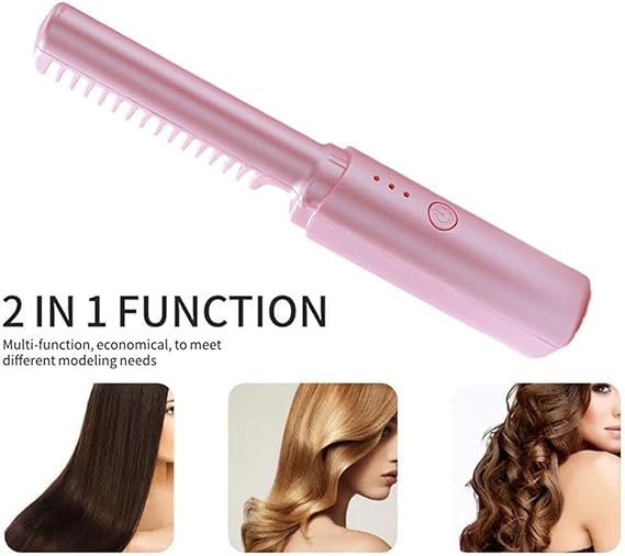 Wireless Travel Comb Hair Straightener