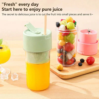 Mini Cordless Juicer Blender With Straw Cup